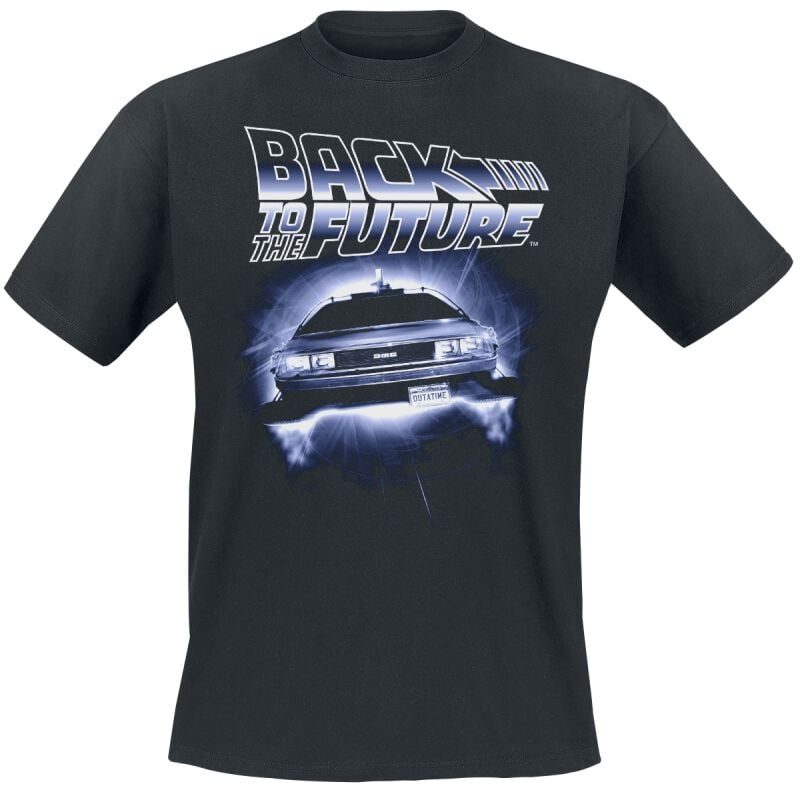 7333060073466 - Flying Delorean T-Shirt schwarz in S