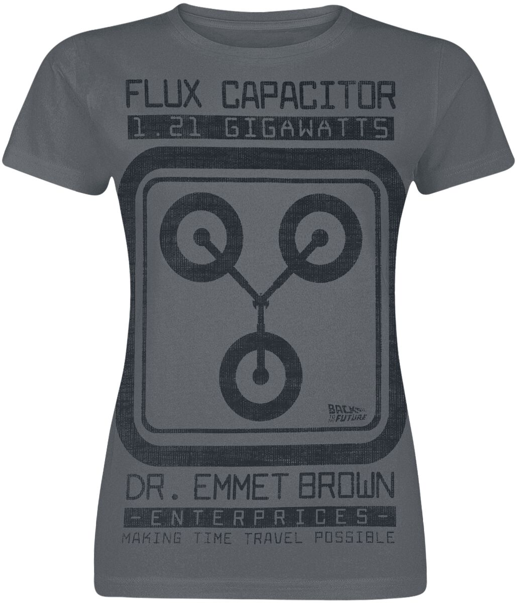 7333060084455 - Flux Capacitor T-Shirt dunkelgrau in M