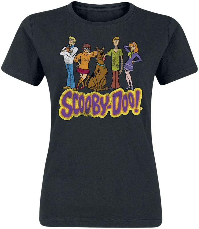 7333060468729 - Team Scooby Doo Distressed T-Shirt schwarz in M