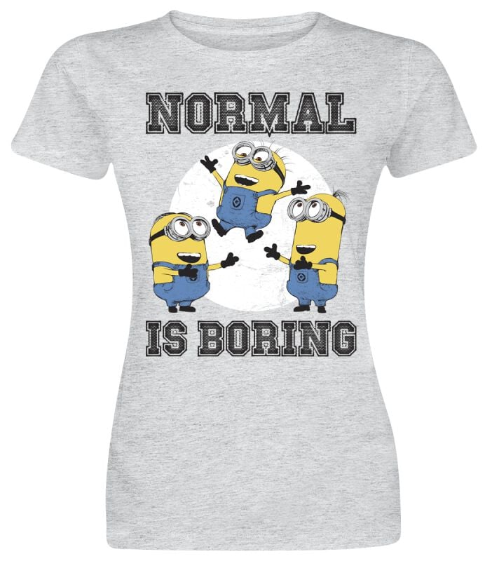 7333060725365 - Normal life is boring T-Shirt grau in L