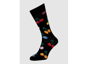 7333102127652 - Black socks Cherry pattern | 7333102127652