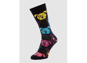 7333102127737 - Black socks Dog pattern | 7333102127737