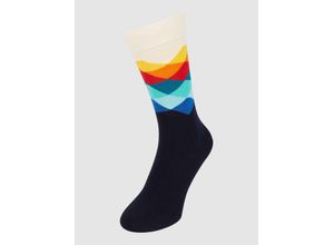 7333102533149 - Marineblaue Faded Diamond Crew Socken 7333102533149