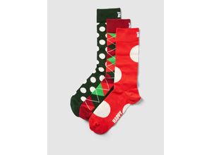 7333102541656 - 3er-Pack Holiday Classics Socken-Geschenk-Set in Rot | 7333102541656