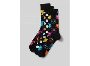 7333102685695 - Socken mit Label-Print Modell Classic im 3er-Pack