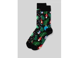 7333102690675 - Regular Fit Socken mit Logo-Print Modell Holiday Tree