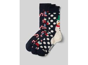7333102691917 - Socken mit Label-Print im 3er-Pack