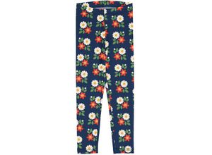 7333434103904 - Maxomorra - Leggings FLOWERS in dunkelblau Gr98 104