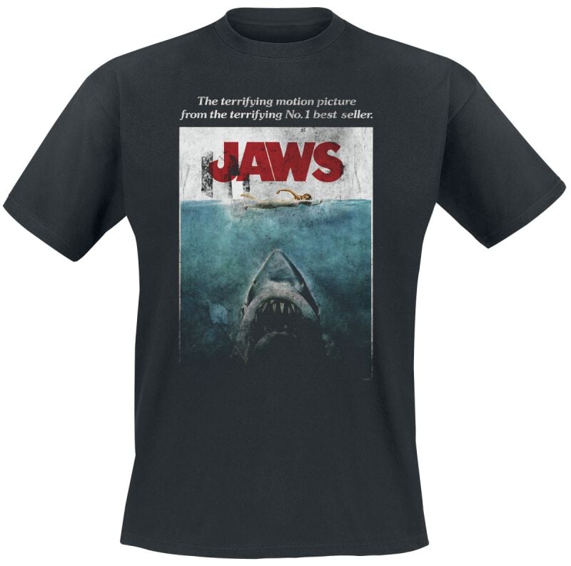 7333435003654 - JAWS Washed Poster T-Shirt schwarz in S