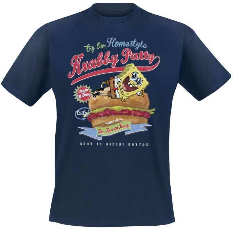 7333435013370 - Homestyle Krabby Patty T-Shirt navy in S