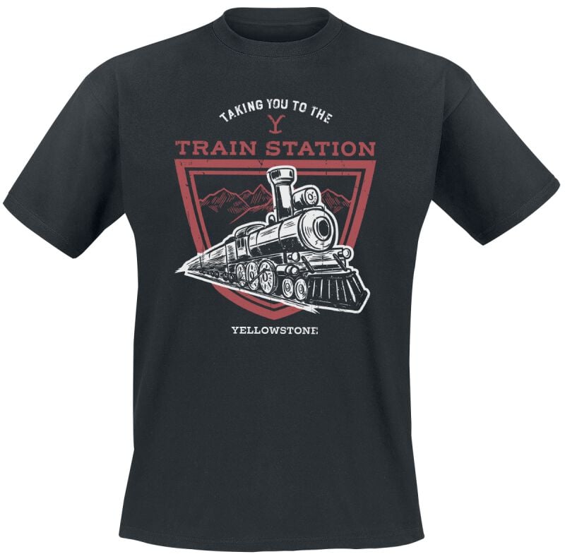 7333435028114 - Taking You To The Train Station T-Shirt schwarz in S