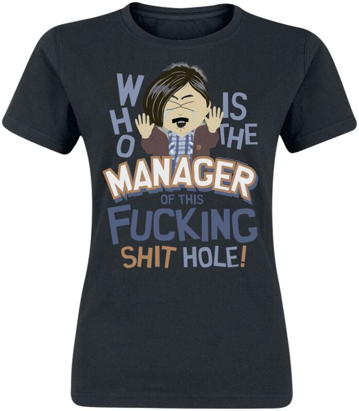 7333435084646 - Who is the Manager of this Shit Hole T-Shirt schwarz in S