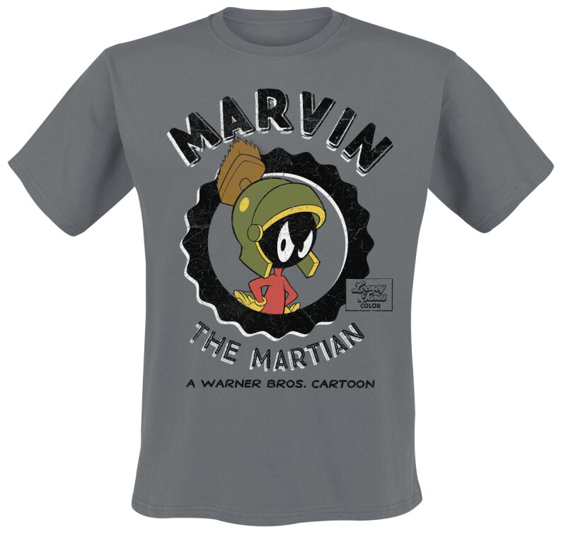 7333435156848 - Marvin The Martian T-Shirt dunkelgrau in XXL