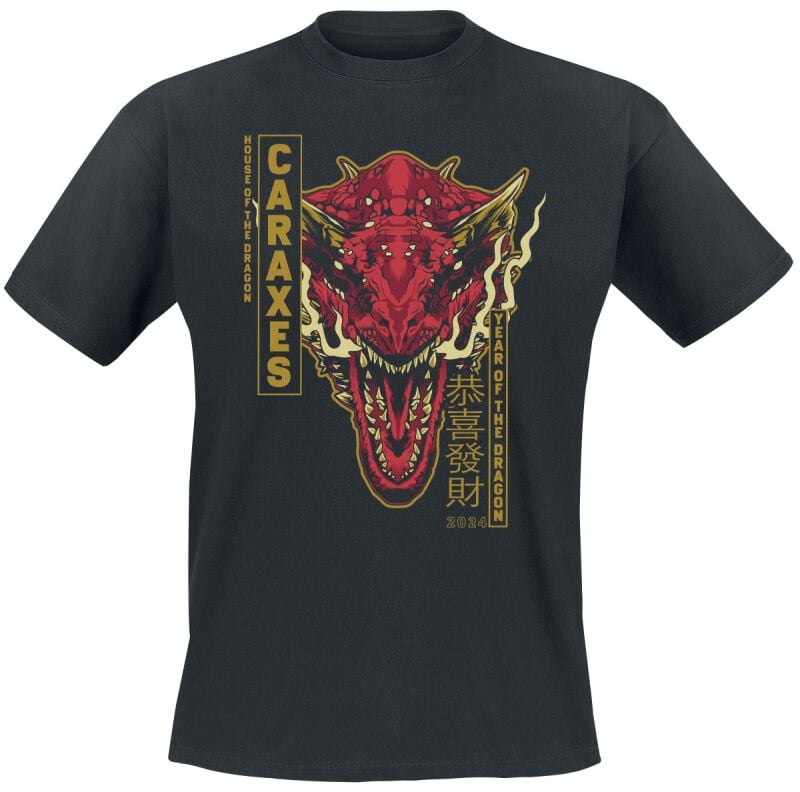 7333435159504 - House Of The Dragon - CARAXES Dragon T-Shirt schwarz in S