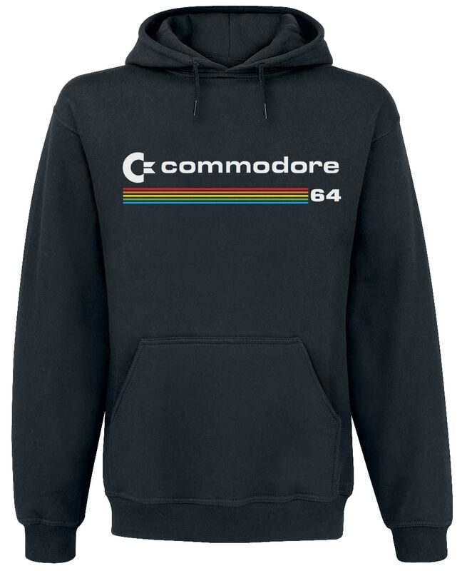 7333435169060 - Commodore Logo Hoodie Kapuzenpullover schwarz in XXL