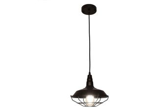 7333813231587 - Aufhängung 1 x E27 E26 Metall industrieller schwarzer Kronleuchter Deckenlampe D26 cm lavente