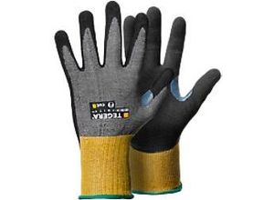 7340118319339 - Tegera Nitril-Handschuhe 8805-7 Kohle CRF-Technologie Edelstahlgarn HPPE Nylon Nitrilschaum PU (Polypropylen) auf Wasserbasis Größe 7 Gelb Grau 6 Stück