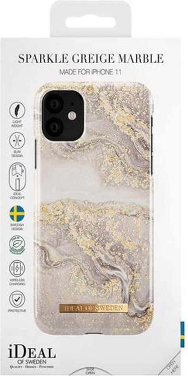 7340168738616 - Apple iPhone 11   XR IDEAL Fashion Case - Sparkle Greige Marble