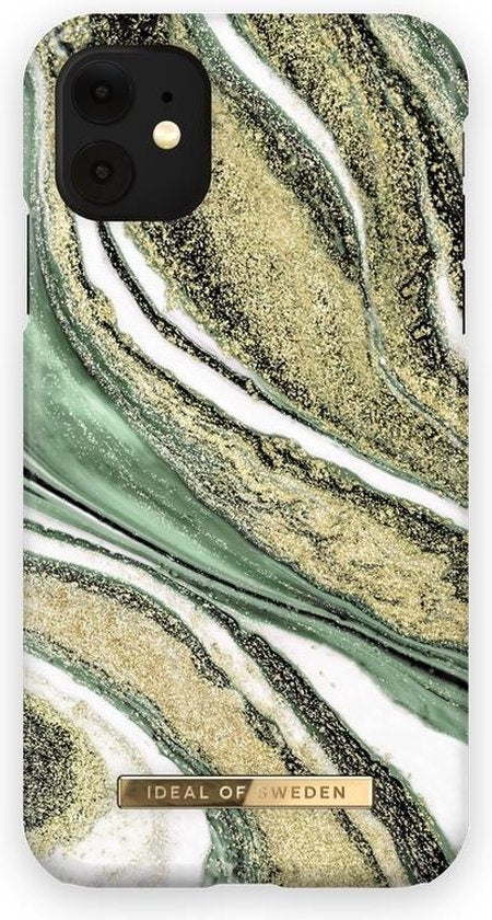 7340196201571 - Fashion Case voor iPhone 11 XR Cosmic Green Swirl