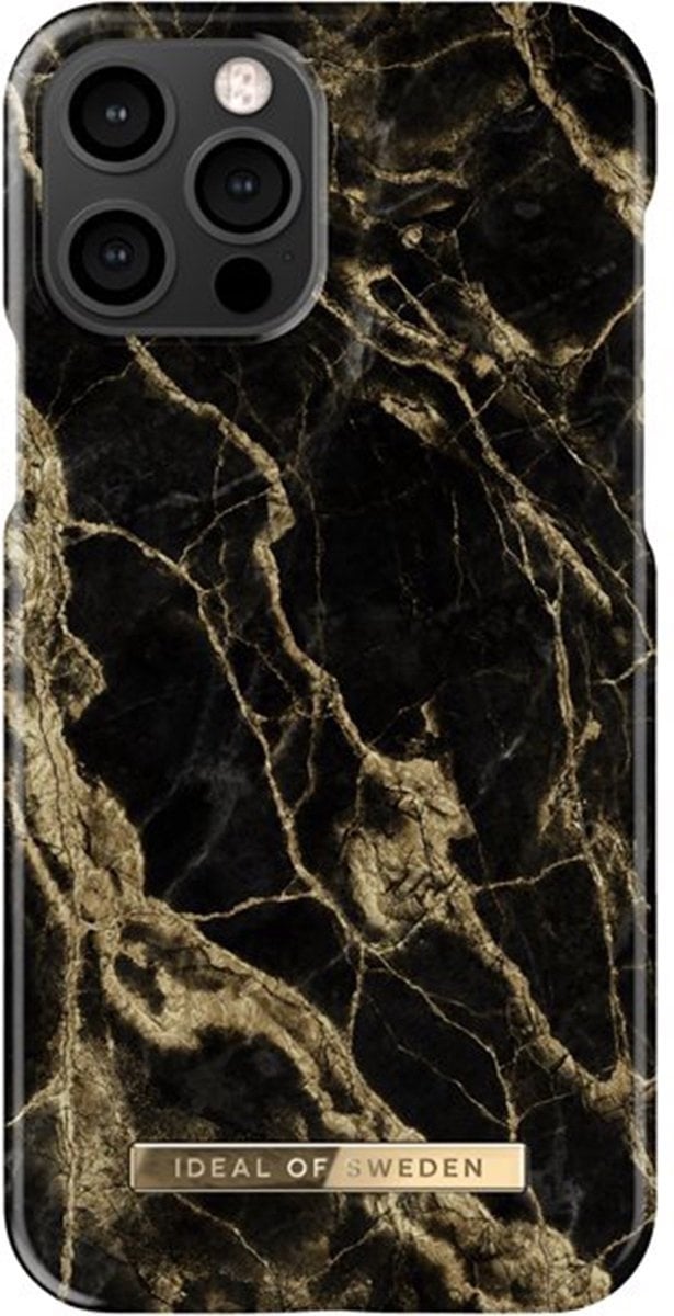 7340196231523 - iPhone 12 - 12 Pro Backcover Fall - Golden Smoke Marble