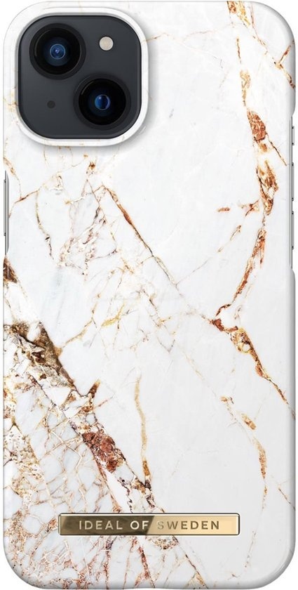 7340205104381 - Tasche passend für Apple iPhone 13 - Kunststoffrückseite - Multicolour Carrara Gold