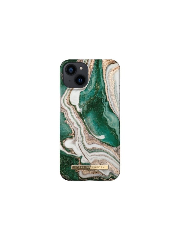 7340205165566 - iDeal of Sweden iPhone 14 13 Fashion Case Golden Jade Marble