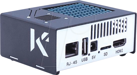 7350001160238 - CASE 60238 - Gehäuse für Odroid XU4Q Alu schwarz weiß