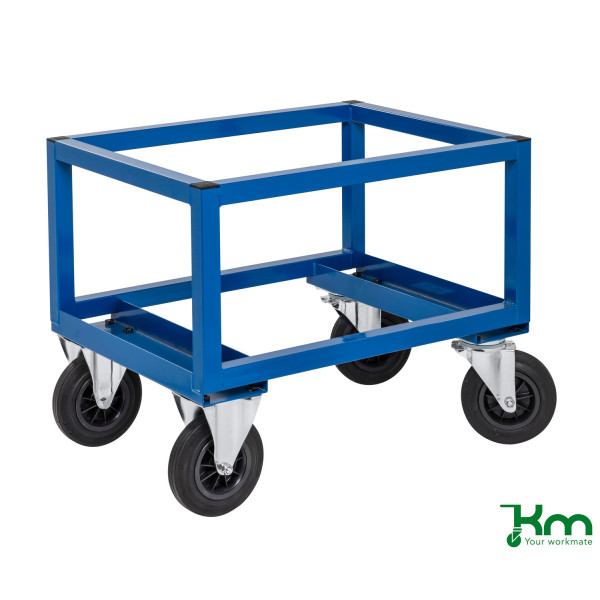 7350050352554 - Palettenwagen KM221-BH Palettenwagen niedrig 600x800x650mm (BxLxH) bis 800kg belastbar 2 Bockrollen 2 Lenkrollen blau 7350 7350050352554 - Palettenwagen KM221-BH Palettenwagen niedrig 600x800x650mm (BxLxH) bis 800kg belastbar 2 Bockrollen 2 Lenkrollen blau 7350