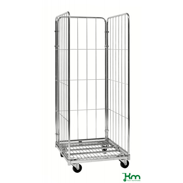 7350050358990 - Rollcontainer KM72801803B Rollcontainer 3 Seiten 800x720x1800mm (BxLxH) bis 400kg belastbar verzinkt 7350050358990 Kongamek 7350050358990 - Rollcontainer KM72801803B Rollcontainer 3 Seiten 800x720x1800mm (BxLxH) bis 400kg belastbar verzinkt 7350050358990 Kongamek