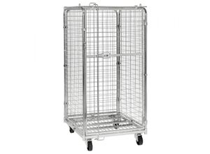 7350074807580 - Kongamek Sicherheitscontainer 795x715x1505mm verzinkt mit Gitterboden 4 Gitterwänden und Tür ohne Bremse 7350074807580 - Kongamek Sicherheitscontainer 795x715x1505mm verzinkt mit Gitterboden 4 Gitterwänden und Tür ohne Bremse