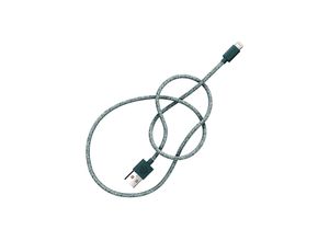 7350078713306 - LE CORD Lightning Kabel 2m aus Fischnetz grün