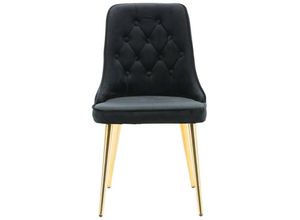 7350107085237 - Ebuy24 - VelvetDeluxe Esszimmerstuhl Velour schwarz Messing dekor 7350107085237 - Ebuy24 - VelvetDeluxe Esszimmerstuhl Velour schwarz Messing dekor