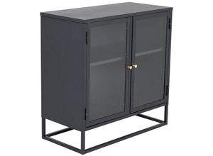 7350107087859 - Ebuy24 - Bakal Sideboard 2 Glastüren 2 Ablagen schwarz - Schwarz