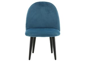 7350107088085 - Ebuy24 - Velvet Esszimmerstuhl für Kinder Velour blau