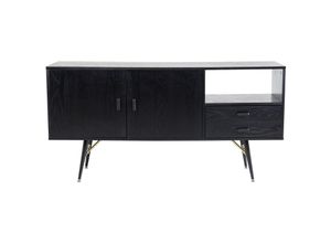7350107089228 - Gold Sideboard 2 Türen 2 Schubladen 1 Ablage schwarz