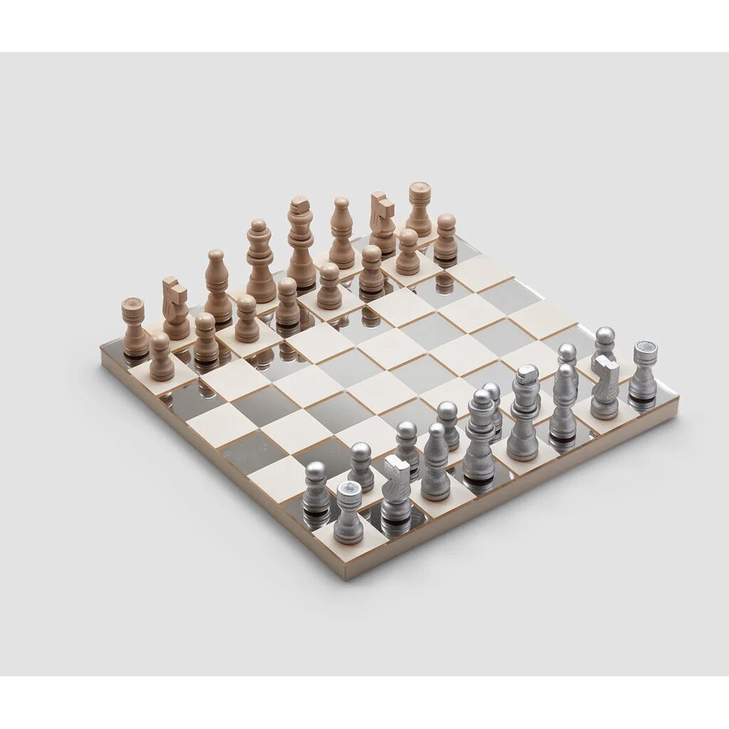 7350108173001 - Printworks Mirror Chess Schachspiel Coffee Table Spiegel Schach Schachbrett