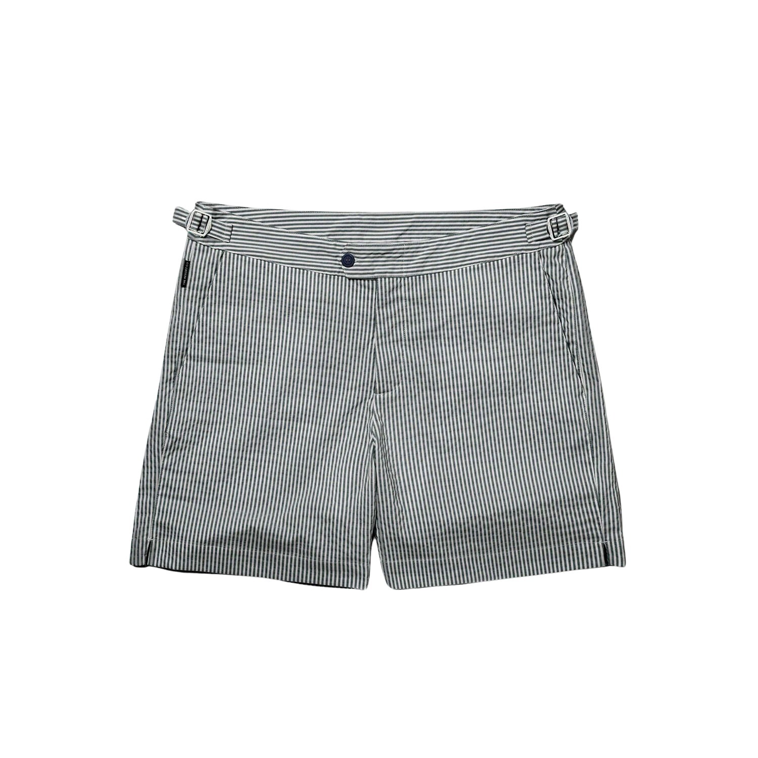 7350110052257 - Eng anliegende Badeshorts mit Streifen Seersucker 7350110052257 - Eng anliegende Badeshorts mit Streifen Seersucker
