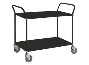 7350112291111 - Kongamek Tischwagen schwarz Tragfähigkeit 250 kg 2 Etagen