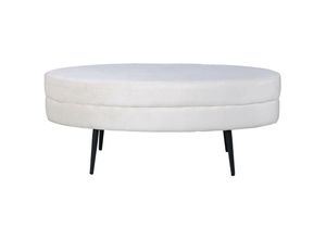 7350118417003 - Venture Home - Otto Pouf Hocker Velour offwhite