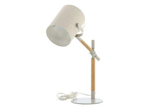 7350118418970 - Venture Home - Dennis Beleuchtung Tischlampe 505x23x66cm stof Stahl beige weiß Holz