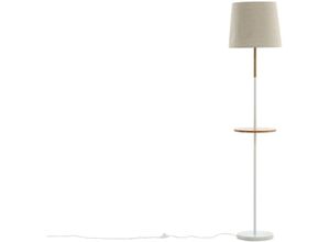 7350118419038 - Venture Home - Hattman Beleuchtung Stehlampe 36x36x165cm stof beige weiß Holz