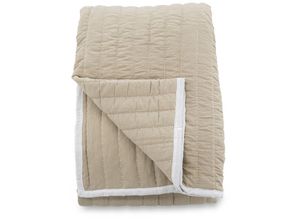 7350133235491 - Ebuy24 - Juni Tagesdecke 180x260cm beige weiß - Beige