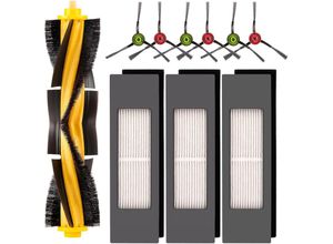 7354185198384 - Sollbry - Ersatz-Filterbürsten-Set kompatibel mit Ecovacs T8 T8 max N8 pro Roboter-Staubsauger-Zubehör-Set 1 Hauptwalzenbürste 3 HEPA-Filter 6