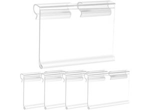 7354185198810 - 40 Stück Kunststoff-Etikettenhalter Einzelhandelsschild transparenter PVC-Etikettenhalter am Haken (60 x 42 mm) - Sollbry