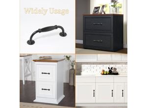 7354185224205 - Sollbry - 96-mm-Loch-Mittelschrankgriffe schwarze Küchenschrankgriffe Kommodengriffe für Kommodenschubladen Kleiderschrank Schranktürgriff (2