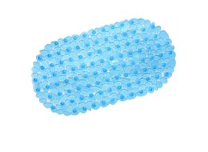 7354185224694 - 66cm x 36cm modernes transparentes Blau wasserdicht rutschfest schnell trocknend schmutzabweisend perfekt für Badezimmer Badewanne und Dusche