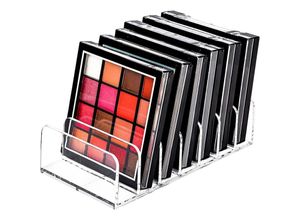 7354185233313 - Paletten-Organizer 7 Fächer Kunststoff Make-up-Organizer Lidschatten-Kontur-Rouge-Kosmetik-Aufbewahrungshalter für Waschtisch Badezimmer