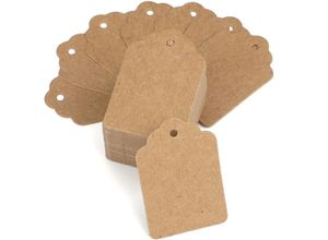 7354185245354 - Sollbry - 200 Stück Kraft-Preisschilder Etiketten 3 x 5 cm Etikett Ladenetiketten Kleidungsetiketten für Schmuck Kleidungsstücke Produkte