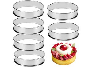 7354185277843 - Sollbry - Stück Set runder Muffinring Tortenring aus Edelstahl Lebensmittelformring für Rindfleischpastetchen Spiegeleier Tortilla Höhe 25 cm