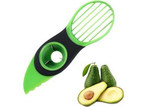 7354185279564 - Sollbry - 3-in-1-Avocadoschneider Avocado-Schneidmesser Avocado-Schälmesser Küchenhelfer zum Entkernen von Shea-Kern-Butter Obstschälmaschine